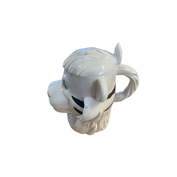 Ringling Bros Circus White Tiger Head Flip Top Cup Mug Hard Plastic - Picture 5 of 7